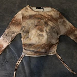 Pretty little thing fitted cropped long sleeve tee